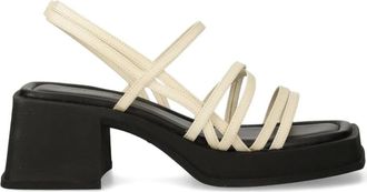 Vagabond Pumps met meerdere bandjes en blokhak - Beige