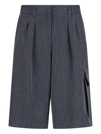 Liu Jo pinstripe cargo shorts - women - Polyester/Viscose/Spandex/Elastane/Acetate/Polyester - 38 - Blue