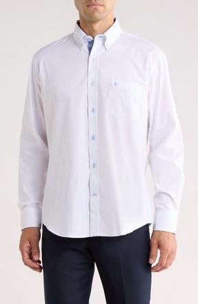 Tailorbyrd Signature Cotton Oxford Button-Down Shirt in White at Nordstrom Rack, Size Xxx-Large