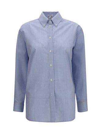 Loewe Striped Wool Shirt - Blue