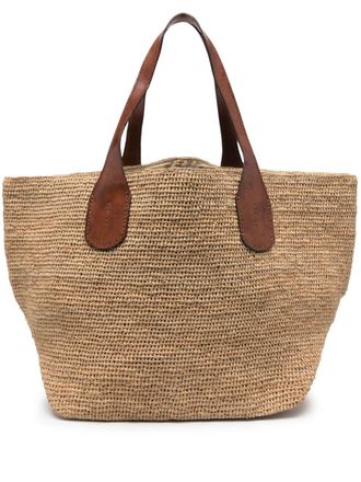 Ibeliv Tokyo raffia tote bag - Neutrals
