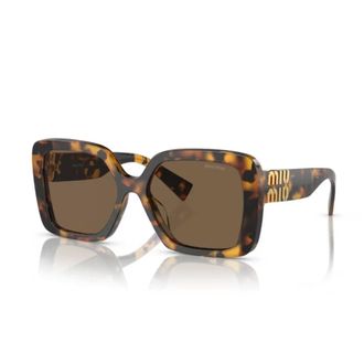 Miu Miu Accessoires, unisex, Bruin, ONE Size, 0MU 10Ys Zonnebrillen