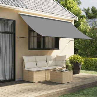 vidaXL Toldo Retr&aacute;ctil De Tela Y Acero Gris Antracita 300x150 Cm Vidaxl