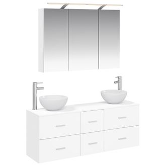 vidaXL Juego De Muebles De Ba&ntilde;o 4 Pcs Blanco Vidaxl