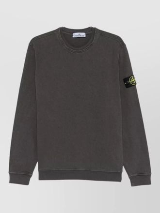 Stone Island logo cotton crewneck sweatshirt long sleeves