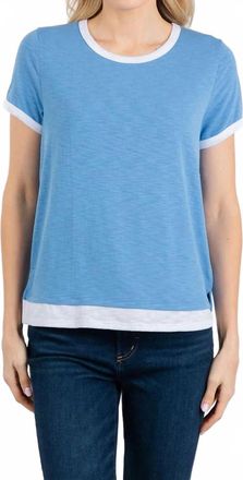 Nally & Millie Leah Layered Tee In Cornflower