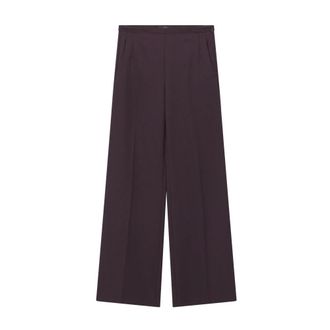Windsor Broeken, Dames, Paars, XL, Leer, Wijde broek