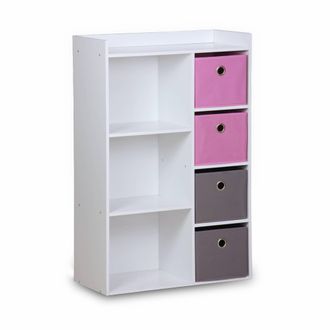 Sweeek Mueble de almacenaje para ni&ntilde;o, blanco