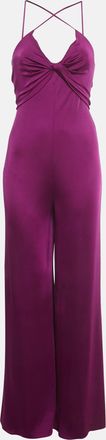 Ralph Lauren Purple Label Violet Jersey Strappy Jumpsuit