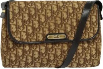 Dior Pre-owned Cross Body Bags, female, Brown, Size: ONE SIZE Pre-owned Trotter Canvas Shoulder Bag