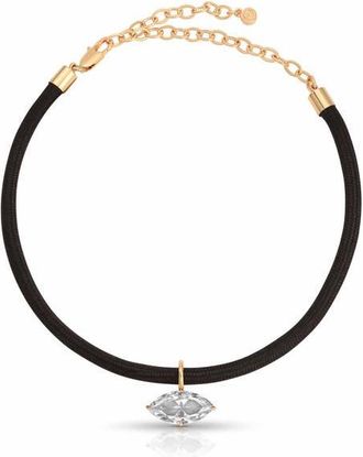 Ettika Statement Marquise Crystal Choker in Clear at Nordstrom