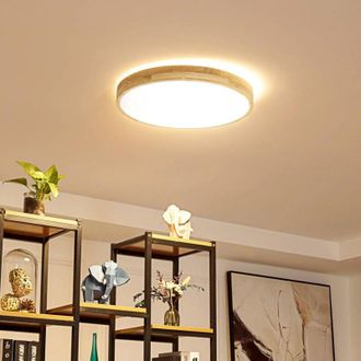 Lindby LEDdimmable Innes made of Wood for Living Room & Dining Room