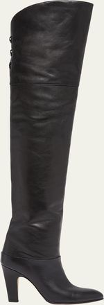 Chlo&eacute; Eve Leather Over-The-Knee Boots