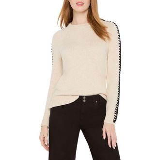 Nic+Zoe Dashing Down Metallic Sweater in Pale Sisal at Nordstrom Rack, Size X-Large