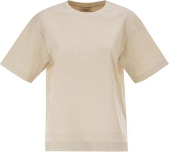 Max Mara Camiseta de punto de algod&oacute;n - Tops - Mujer - Beige - S