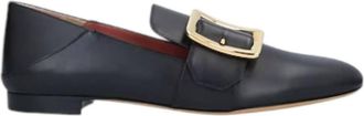 Bally Womens Janelle Calf Leather Loafers In Black