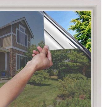 No Brand L&aacute;mina Para Ventanas De Privacidad De 40x200cm, Autoadhesiva Con Efecto Espejo, Sin Capa De Esta&ntilde;o, Resistente Al Calor Y A Los Rayos Uv