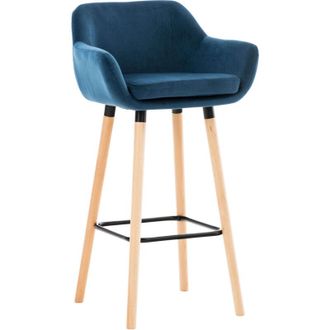 Clp Sgabello Grant in velluto blu