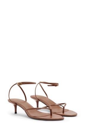 Mango Ankle Strap Sandal in Chocolate at Nordstrom, Size 7.5Us