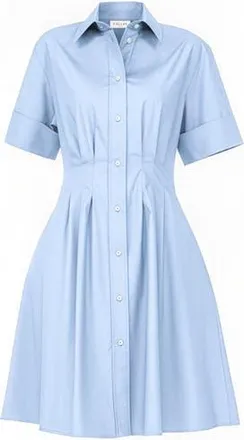 C&acirc;llas Milano Bergamo Fit and flare shirt dress in Pale Blue at Nordstrom, Size 8
