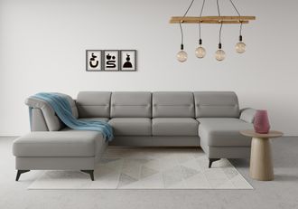 Sit&more Wohnlandschaft »Sinatra U-Form« optional mit Kopfteilverstellung und Armteilfunktion, Metallfüsse
