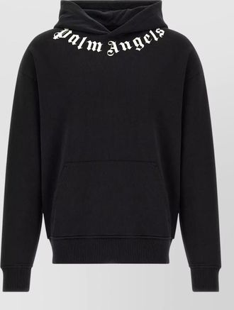 Palm Angels logo-print cotton hoodie