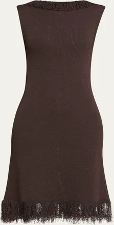Proenza Schouler Saski Textured Fringe Dress