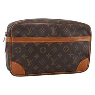 Louis Vuitton Pre-owned Clutches, female, Brown, Size: ONE SIZE Pre-owned Monogram Clutch Bag