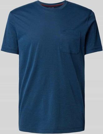 Christian Berg T-Shirt mit Brusttasche in Dunkelblau, Gr&ouml;&szlig;e L