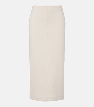 Max Mara Cadmio cotton-blend jersey pencil skirt