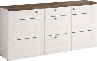 Petits Meubles Buf&eacute; 2 puertas 3 cajones madera blanca paneles de aglomerado madera