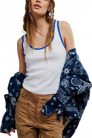 Free People Moxie Tank Top In Clean Ivory Combo