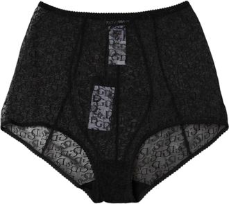 Dolce & Gabbana Womens Black Logo Girdle High Waist Panty Underwear Nylon Elastane Clothing