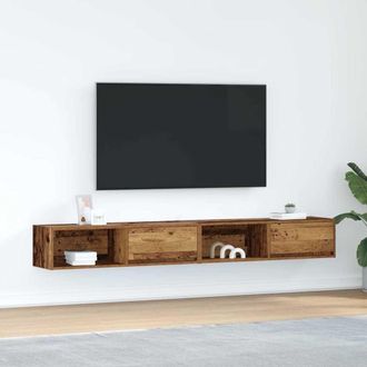 Berkfield Home TV Cabinets 2 pcs Old Wood 100x31x25.5 cm Engineered Wood in Brown