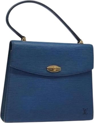 Louis Vuitton Tweedehands leren handtassen - Dames - Vintage Handtas - Blauw - ONE Size - Leer - Vintage