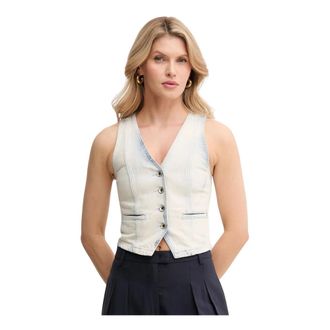 Patrizia Pepe Gilet in Denim - - Jackets - Donna - Blu - S