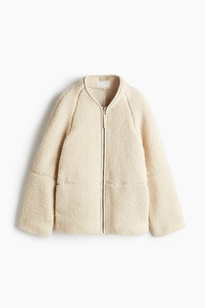H&M Jacke aus Teddyfleece - Beige