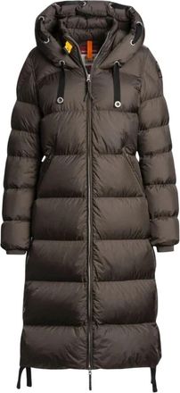 Parajumpers Panda Lange Donsjas - Dames - Dons jassen - Bruin - M - Leer - Jassen