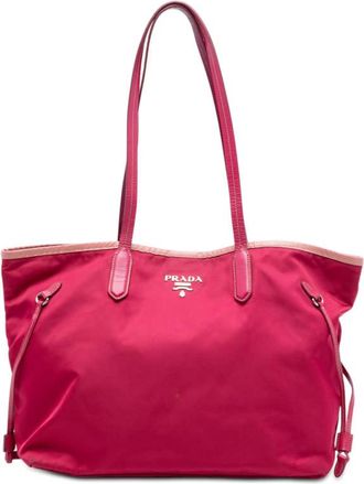 Prada Pre-owned Prada Saffiano Trimmed Tessuto Open Convertible Tote Ladies YVOC9OE5CBX34AA0