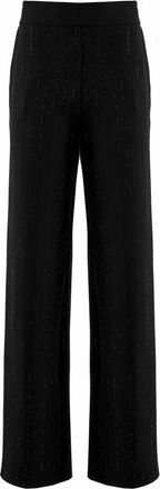 Nenette Pantaloni a palazzo - Dames - Wijde Broeken - Zwart - S - Polyester - Broeken