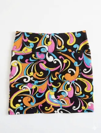 Tabi Footwear Womens Paulina Skort In Black/ Multi