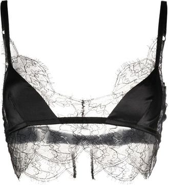Dolce & Gabbana Lace-trim Satin Bra
