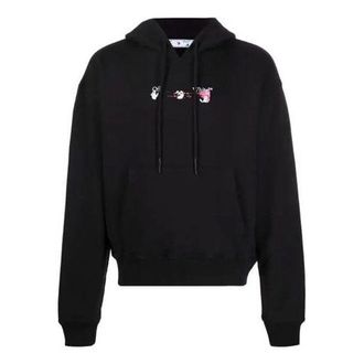 Off-white Acrylic Arrow Over Hoodie Black Fuchsia OMBB037F21FLE0151032