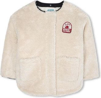 Kenzo Logo-Embroidered Polyester Trench Coat - Beige