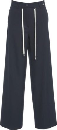 Cambio Broeken, Dames, Blauw, M, Polyester, Adrienne Wide Leg Broeken