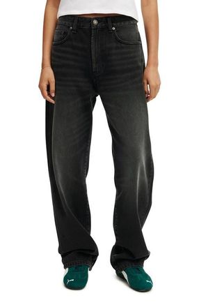 Cotton On Womens 91 Straight Jean in Onyx Black at Nordstrom, Size 12