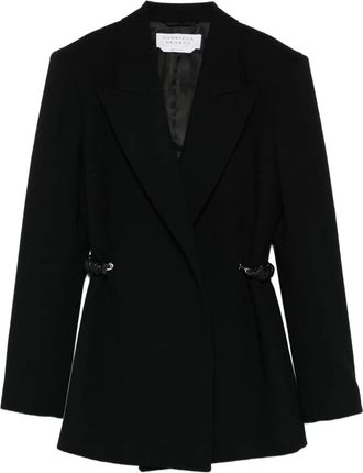 Gabriela Hearst Epona blazer met ketting - Zwart