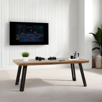 Seconique Quebec Wave Edge Coffee Table in Dark Brown