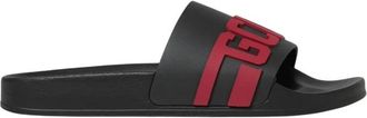 GCDS Stijlvolle Zwarte Casual Rubberen Sandalen - Heren - Sandalen - Zwart - 41 EU - Schoenen