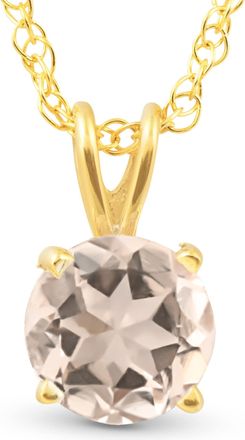Pompeii3 3/4ct Morganite Solitaire Pendant 14K Yellow Gold